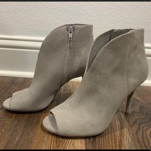 Michael Kors ankle heels, gray suede